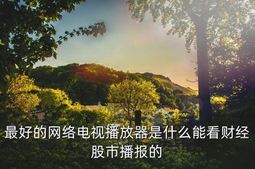 最好的网络电视播放器是什么能看财经股市播报的