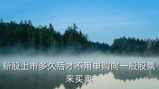 新股上市多久后才不用申购向一般股票来买卖