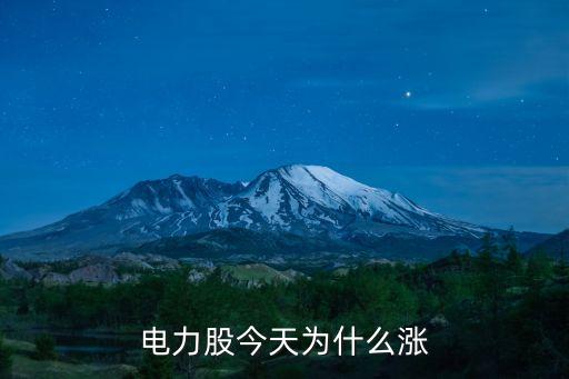 电力股今天为什么涨