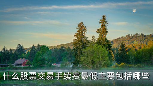 什么股票交易手续费最低主要包括哪些