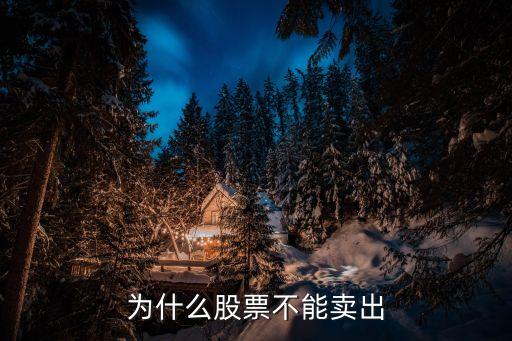 为什么股票不能卖出
