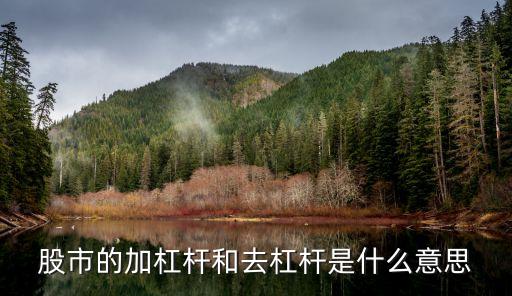 股市的加杠杆和去杠杆是什么意思