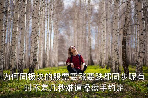 为何同板块的股票要涨要跌都同步呢有时不差几秒难道操盘手约定
