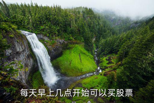 每天早上几点开始可以买股票
