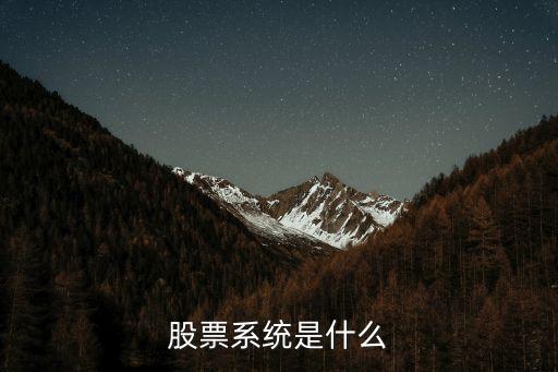 股票系统是什么