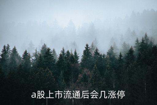 a股上市流通后会几涨停