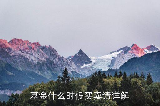 基金什么时候买卖请详解