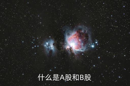 什么是A股和B股