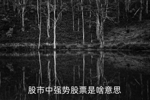 股市中强势股票是啥意思