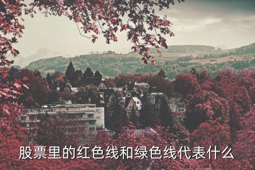 股票里的红色线和绿色线代表什么