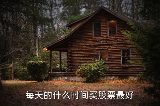 每天的什么时间买股票最好