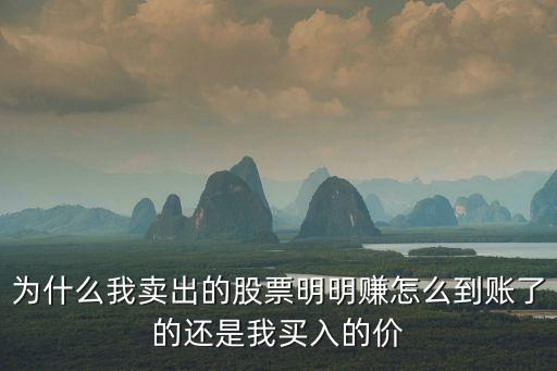 为什么卖出的股票变成买入，为什么我卖出的股票明明赚怎么到账了的还是我买入的价