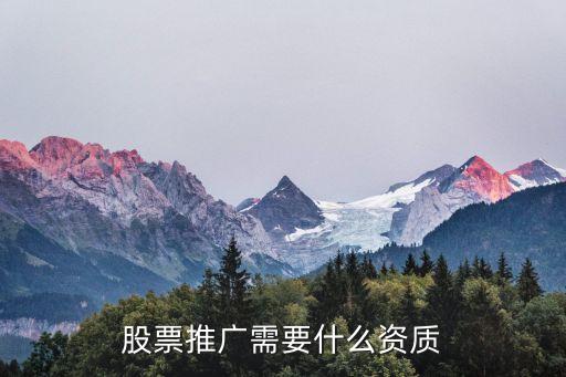 股票推广需要什么资质