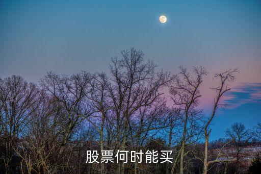 什么时间可以买入股票，什么时候可以买股票