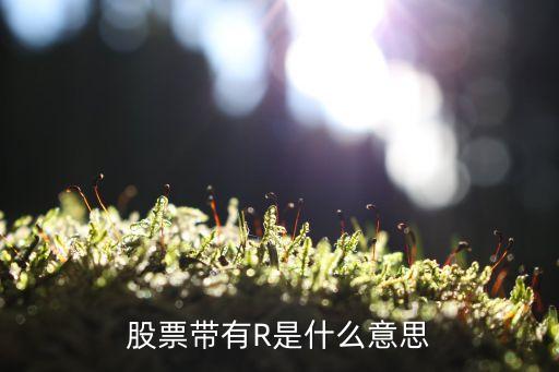 股票r和s什么意思，股票RST是什么意思