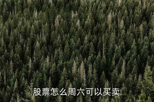股票怎么周六可以买卖