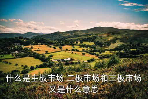 什么是二板市场股票，什么叫二板市场