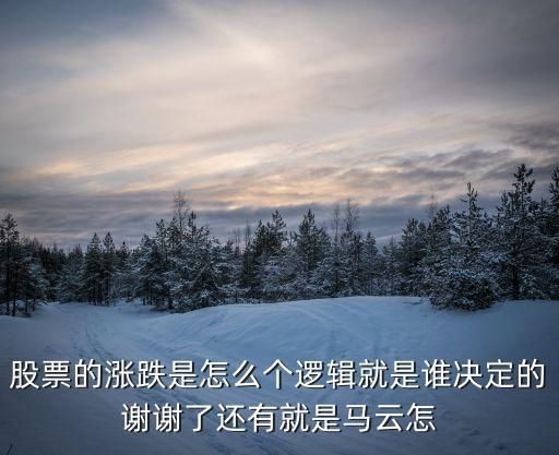股票的涨跌是怎么个逻辑就是谁决定的谢谢了还有就是马云怎