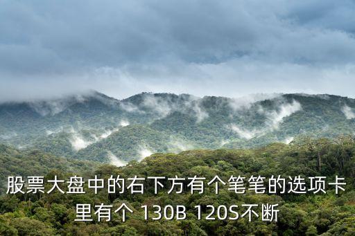 股票大盘中的右下方有个笔笔的选项卡里有个 130B 120S不断