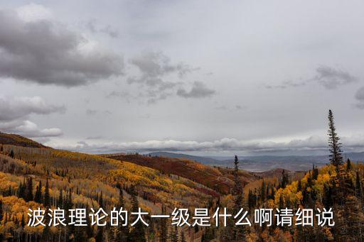 波浪理论的大一级是什么啊请细说