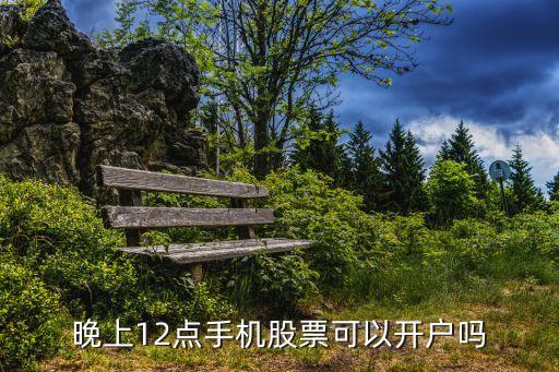 晚上12点手机股票可以开户吗