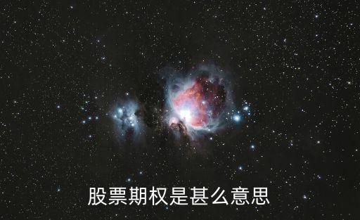 股票期权是甚么意思
