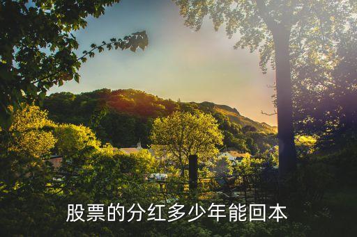 股票的分红多少年能回本