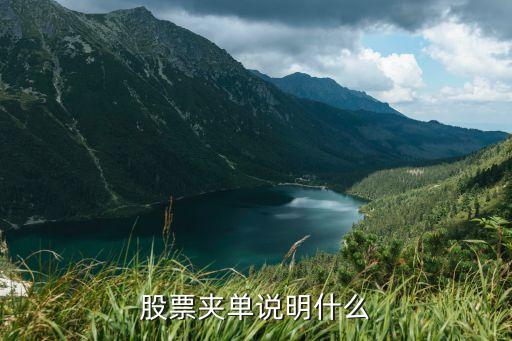 股票夹单什么意思，尾盘出现大笔夹单是什么意思