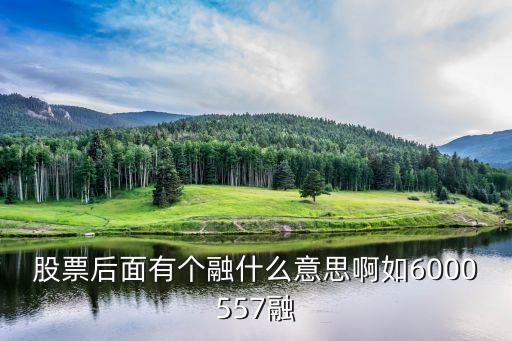 股票后面加个融是什么股，股票代码融和hk股票是什么