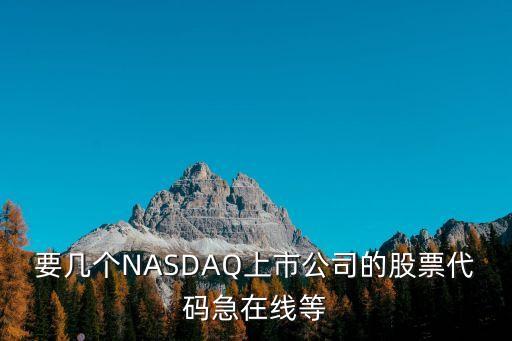 要几个NASDAQ上市公司的股票代码急在线等