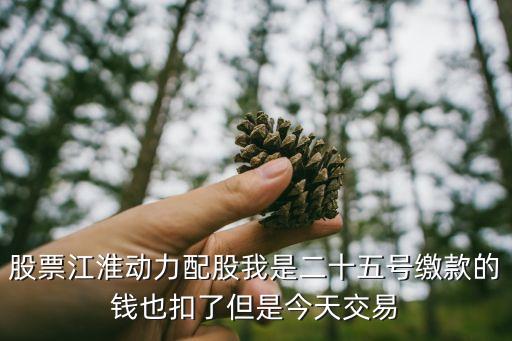 股票江淮动力配股我是二十五号缴款的钱也扣了但是今天交易