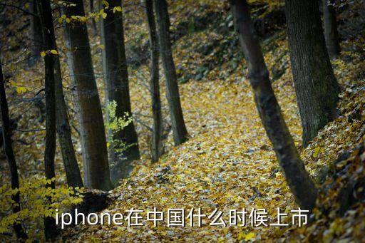 iphone在中国什么时候上市