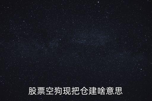 股票空狗现把仓建啥意思