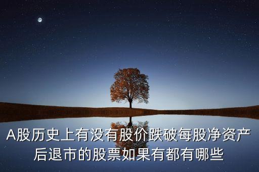 A股历史上有没有股价跌破每股净资产后退市的股票如果有都有哪些