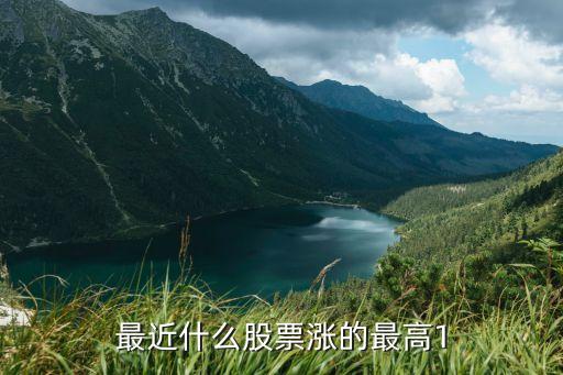 什么样的股票最近大涨，近期能大涨的股票