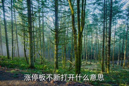 涨停板不断打开什么意思