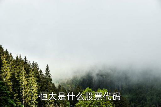 恒大是什么股票代码