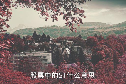 股票中的ST什么意思