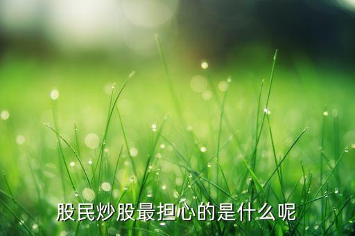 股民炒股最担心的是什么呢