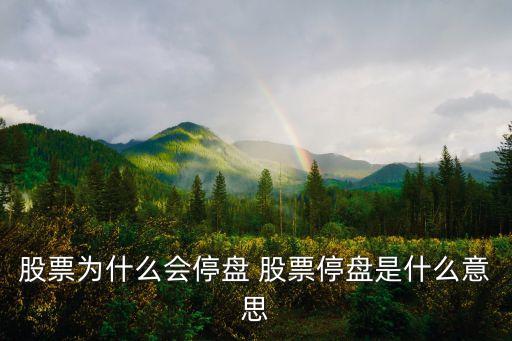 股票为什么会停盘 股票停盘是什么意思
