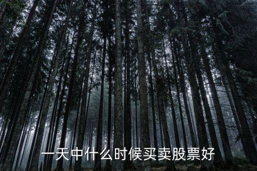 一天中什么时候买卖股票好