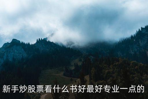 新手炒股票看什么书好最好专业一点的