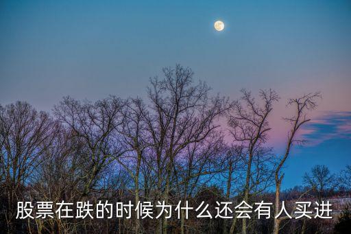 股票在跌的时候为什么还会有人买进