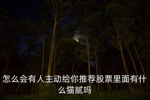 为什么给别人推荐我的股票，怎么会有人主动给你推荐股票里面有什么猫腻吗