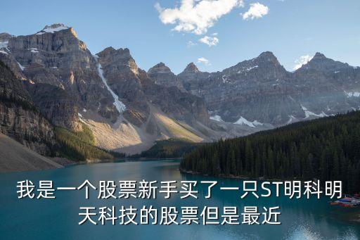 我是一个股票新手买了一只ST明科明天科技的股票但是最近