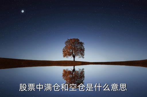 股票满仓和空仓什么意思，股票中满仓和空仓是什么意思