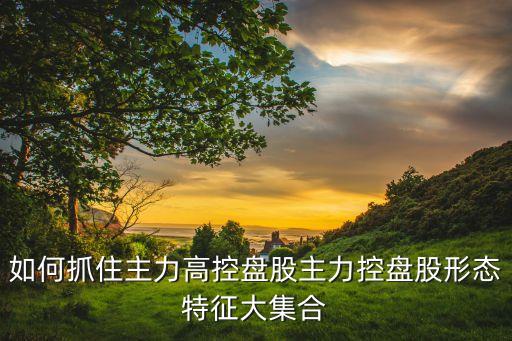 如何抓住主力高控盘股主力控盘股形态特征大集合