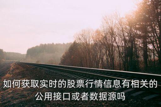 如何获取实时的股票行情信息有相关的公用接口或者数据源吗