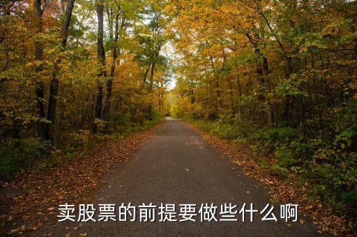 卖股票的前提要做些什么啊