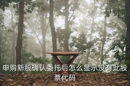 为什么申购股票名称显示空，申购新股确认委托后怎么显示没有此股票代码